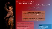 Stages de danse Flamenco / Paris / aout 2020. Du 8 au 11 août 2020 à Paris20. Paris. 